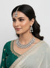Bridal Diamond Look CZ Necklace Set with Earrings & Maang Tikka