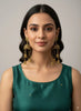 Antique Gold Multi-Layered Long Jhumka Earrings with Hanging Chains – Bridal & Festive Wear