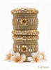 Golden Bridal Kundan Flower Design Bangles Set – Gehna