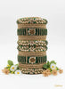 Emerald Green Bridal Kundan Bangles Set – Gehna
