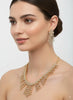 CZ Cascading Necklace Set with Statement Earrings