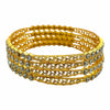 Antique Gold Bangles Set with Diamond-Cut Stones
