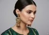 Gehna Antique Gold Plated Jhumka Earrings for Women – Traditional Ethnic Jewellery
