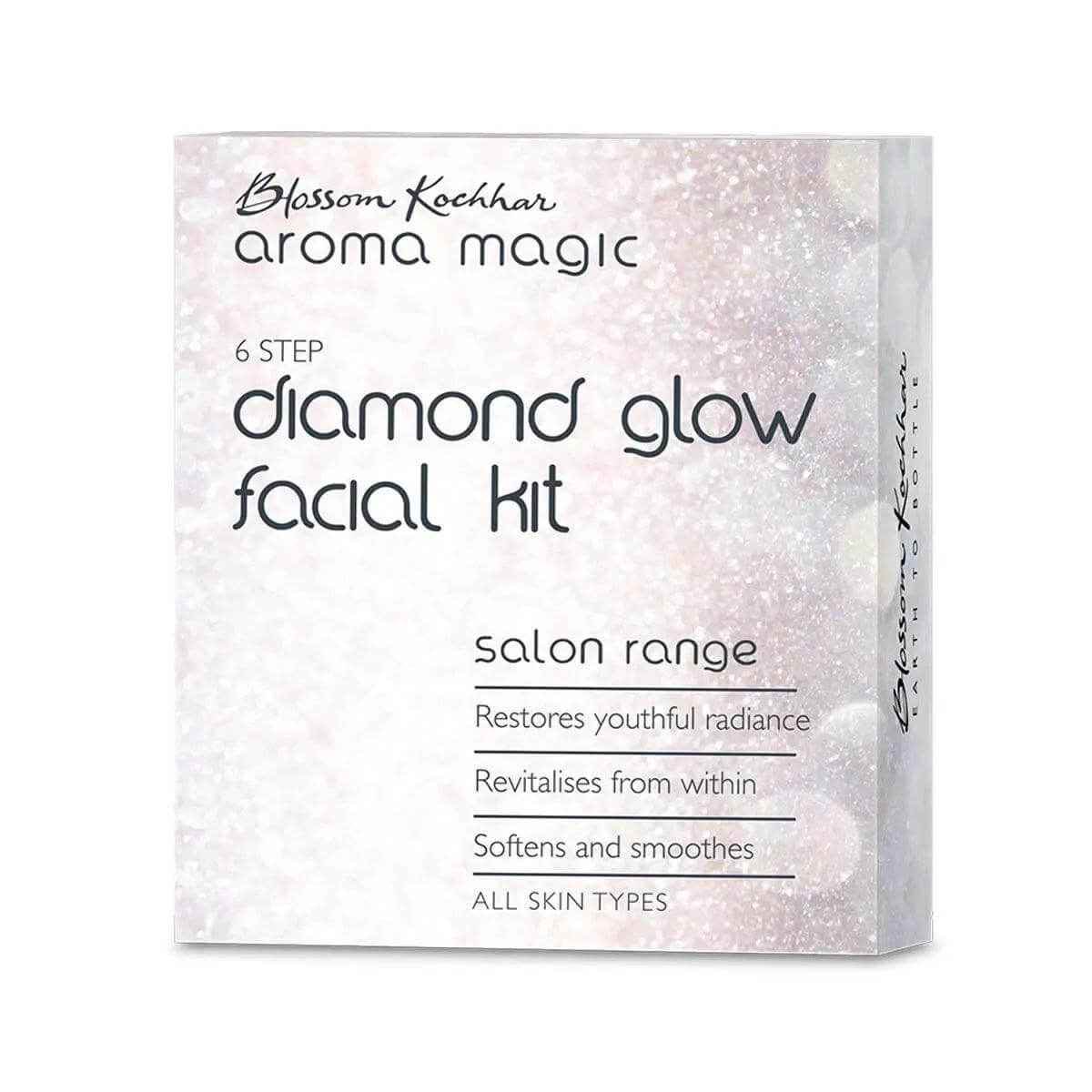 Aroma Magic Diamond Glow Facial Kit – Single Use | 7-Step Facial for Radiant, Glowing Skin