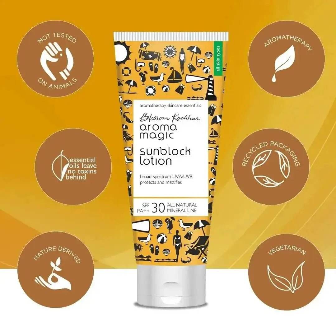 aroma magic sun block lotion spf 30 | uv protection | 50ml
