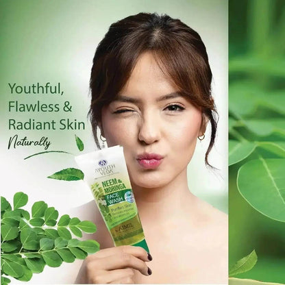 Ayouthveda Neem & Moringa Face Wash | Anti-Acne, Oil Control & Deep Cleansing | Pack of 2 (50g Each)