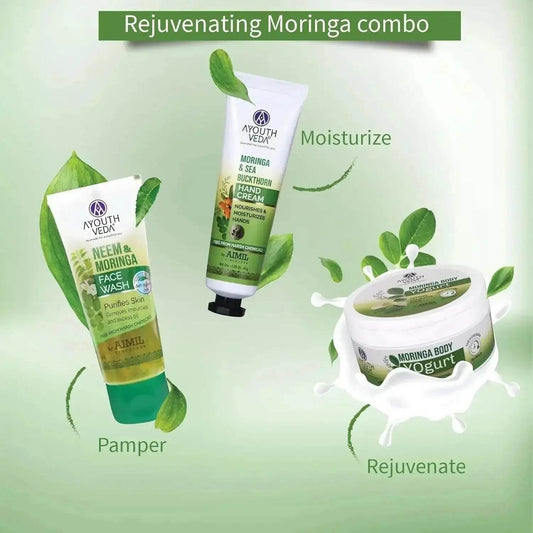 Ayouthveda Neem & Moringa Face Wash | Anti-Acne, Oil Control & Deep Cleansing | Pack of 2 (50g Each)