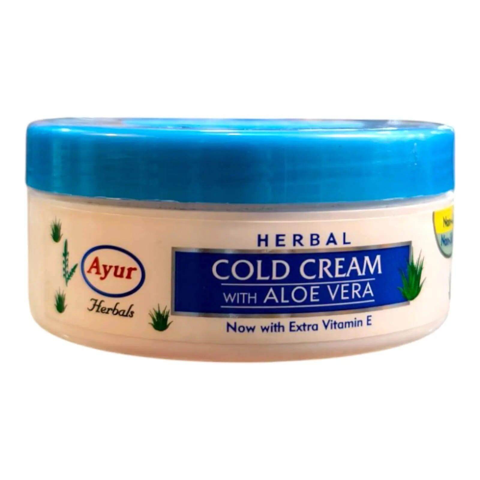 Ayur Herbal Cold Cream with Aloe Vera – 80ml | Deep Moisturization & Skin Protection for Dry Skin