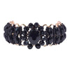 Black Crystal Beads Bracelet – Adjustable Fancy Party Wear Bracelet