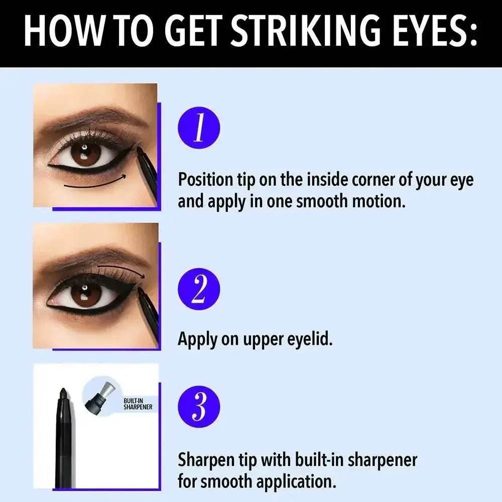 Blue Heaven 2X Intense Kajal | Black Shock | 24Hr Stay | Smudge-Proof & Long-Lasting | Enriched with Aloe Vera | 0.30g