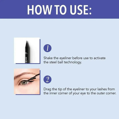 Blue Heaven Hyper Black Sketch Eyeliner Pen – 12hr Stay, Matte Finish, Waterproof & Smudge-Proof, One-Stroke, Advanced Steel Ball Technology