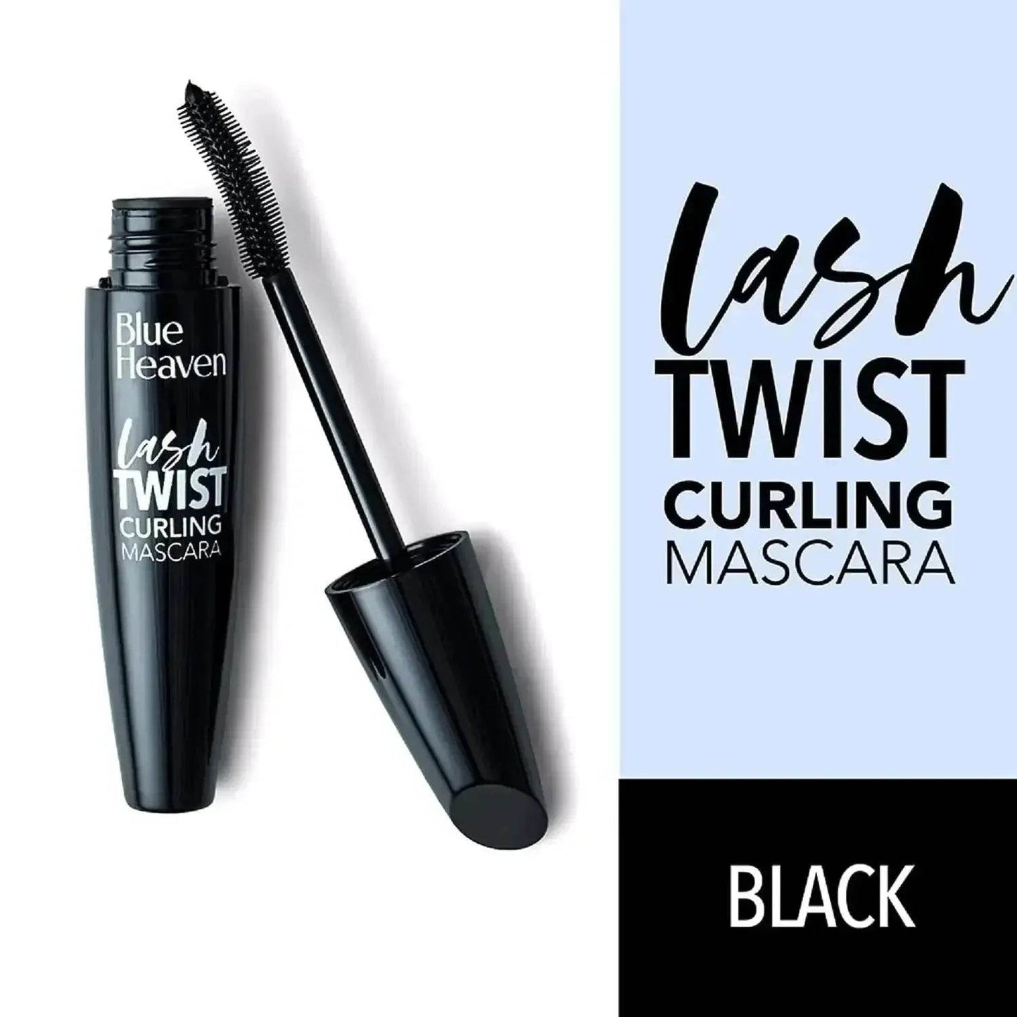 blue heaven lash twist curling mascara - waterproof, quick dry, no clumping, long-lasting, 12ml