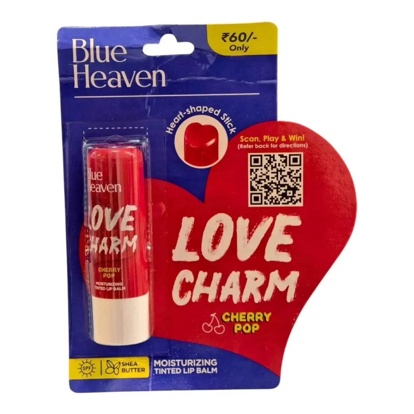 Blue Heaven Love Charm Cherry Pop Tinted Lip Balm | Moisturizing & Nourishing