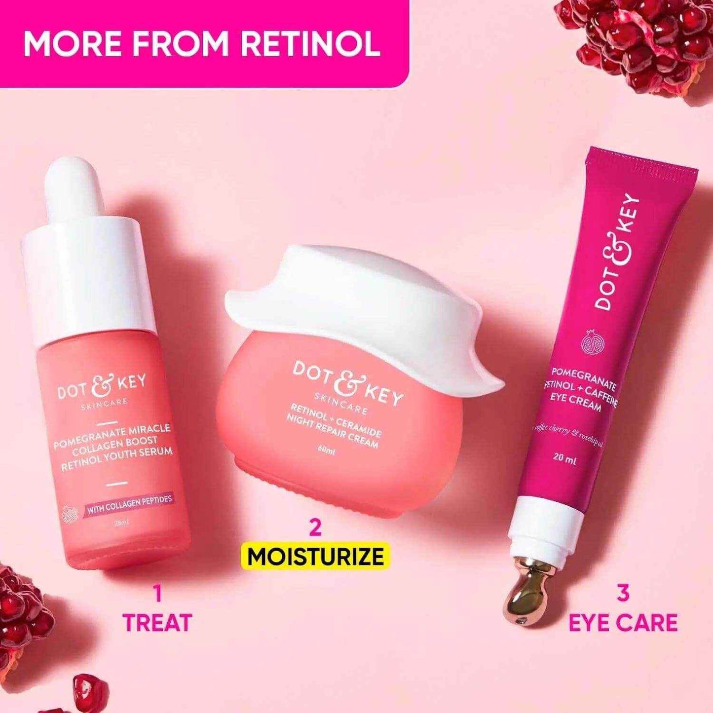 dot & key night reset retinol + ceramide night cream – 60ml | anti-aging moisturizer for fine lines & wrinkles | oil-free, non-sticky | for all skin types