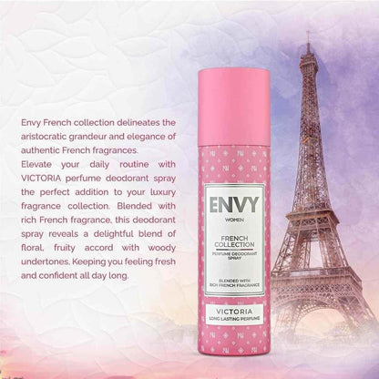 ENVY Victoria French Collection Perfume Deodorant Spray - 120ml, Luxury Fragrance for Women