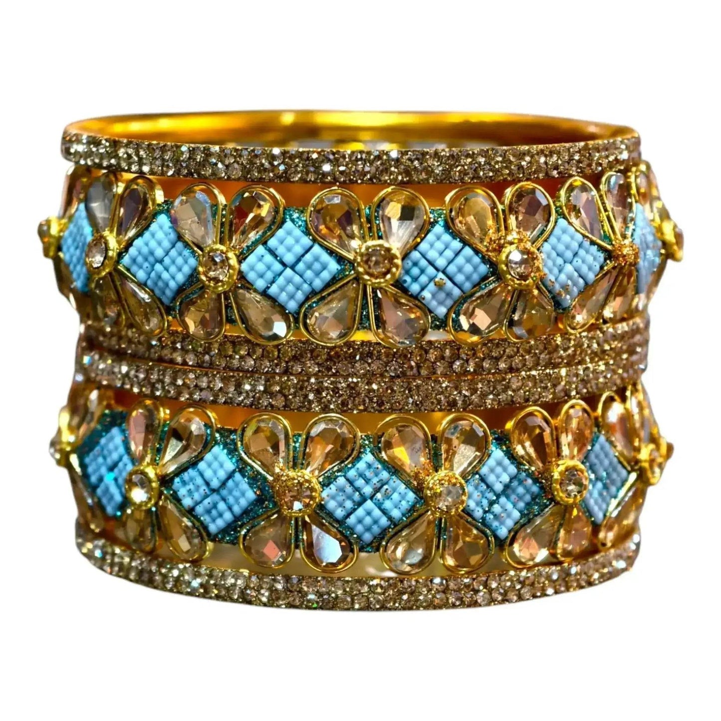 exquisite green designer bangles with stonework – elegant floral design for special occasions