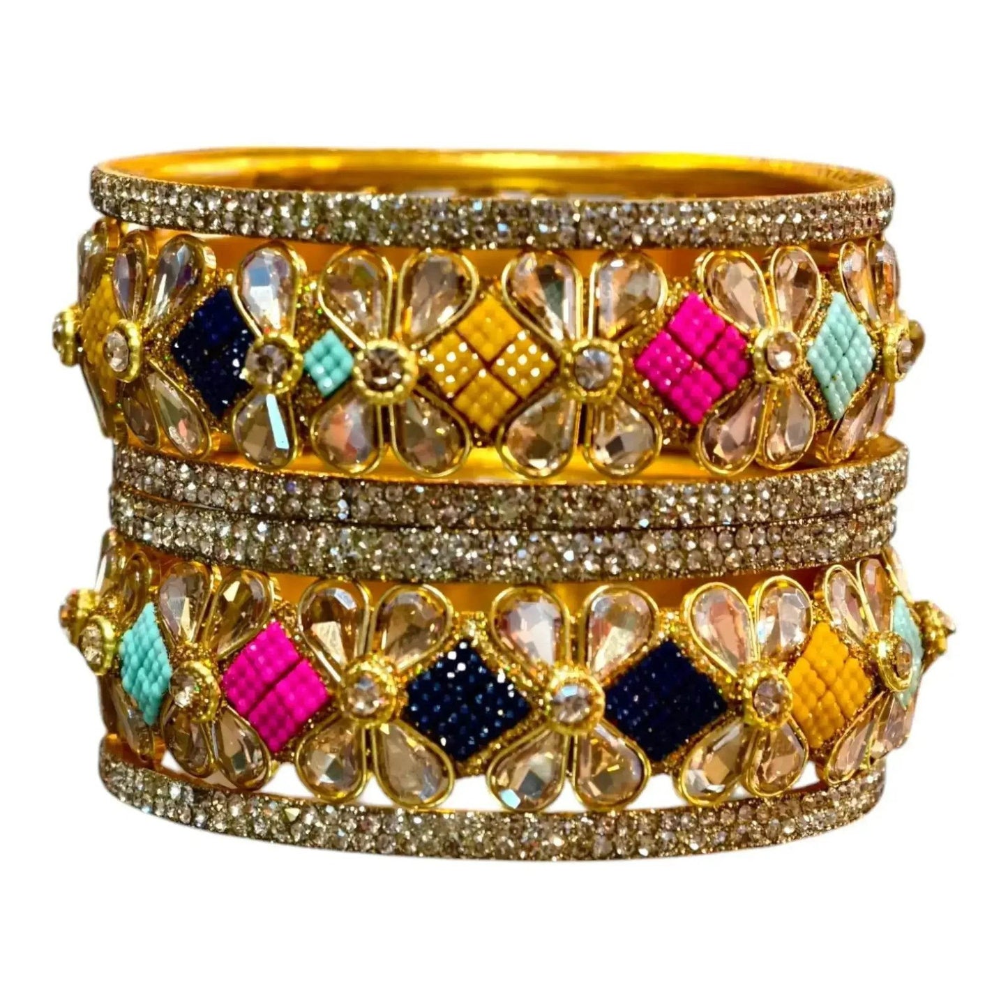 exquisite green designer bangles with stonework – elegant floral design for special occasions
