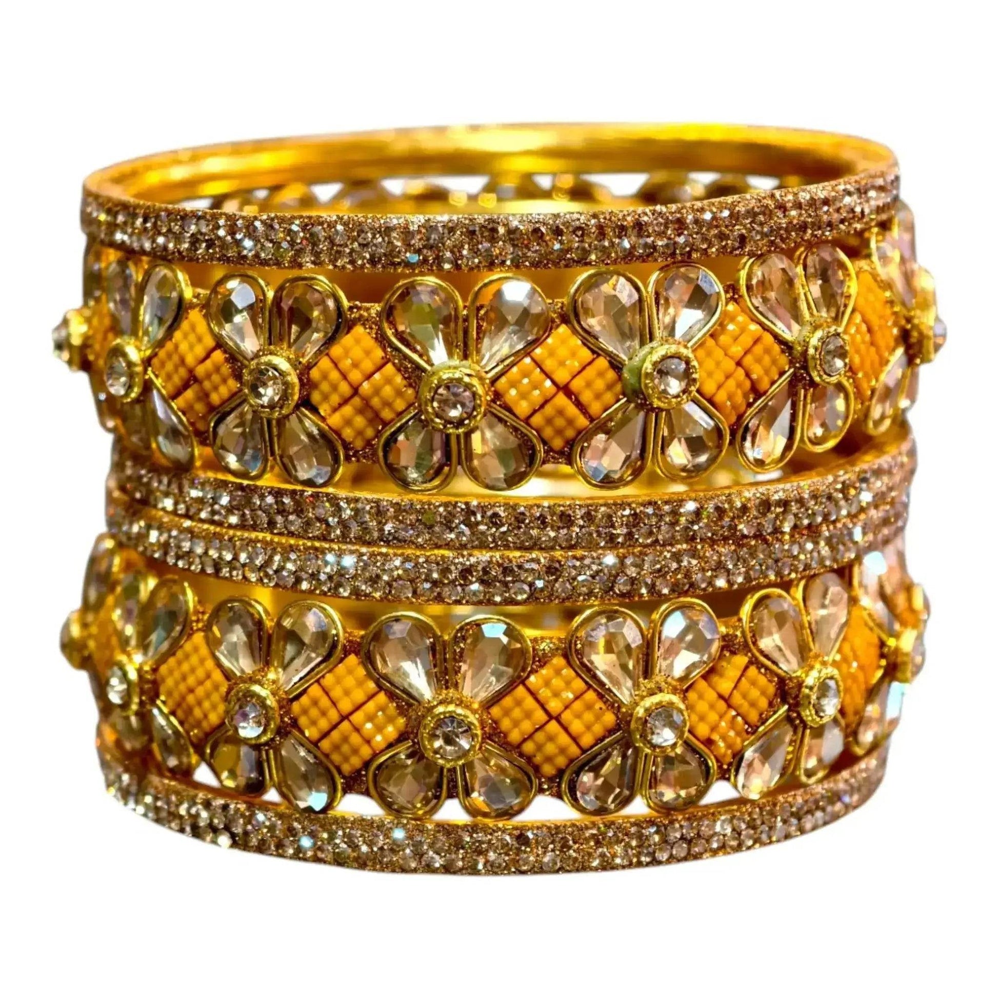 Exquisite Green Designer Bangles with Stonework – Elegant Floral Design for Special Occasions
