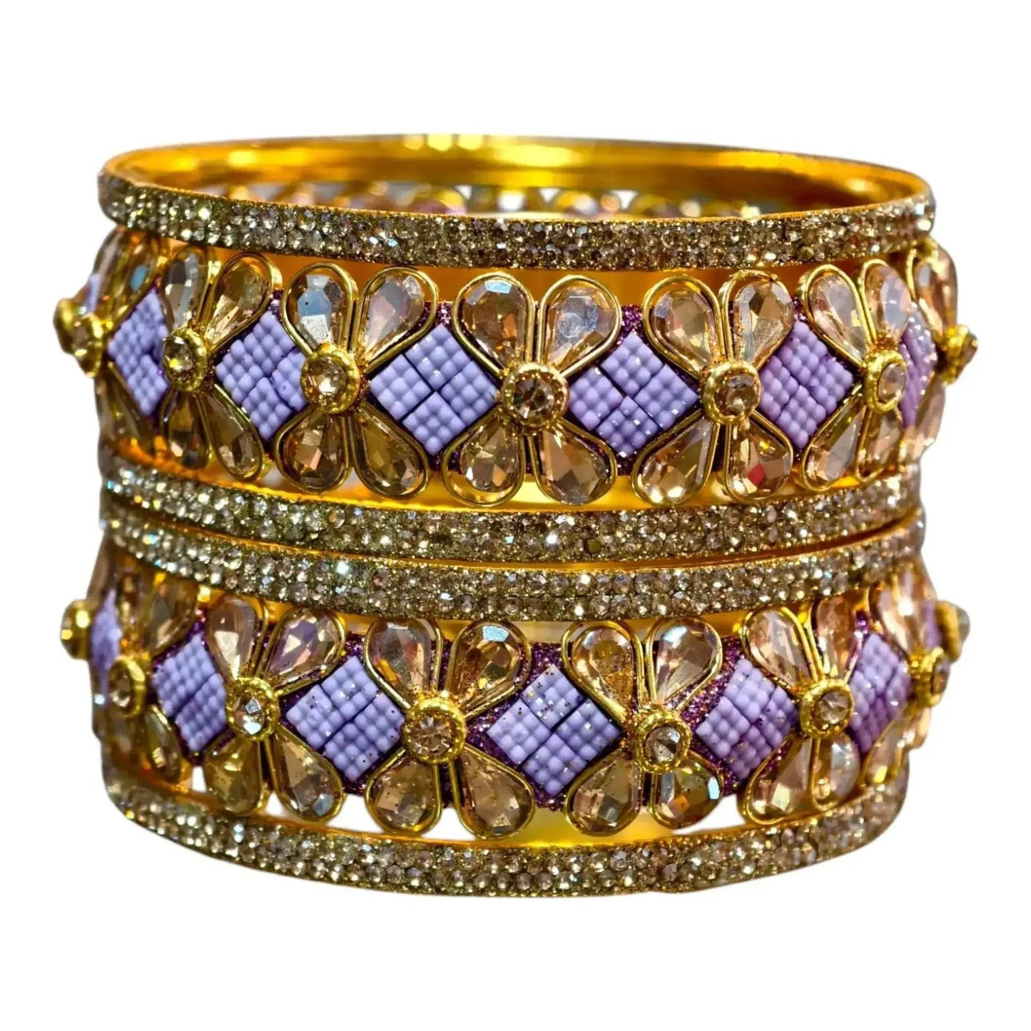 exquisite green designer bangles with stonework – elegant floral design for special occasions