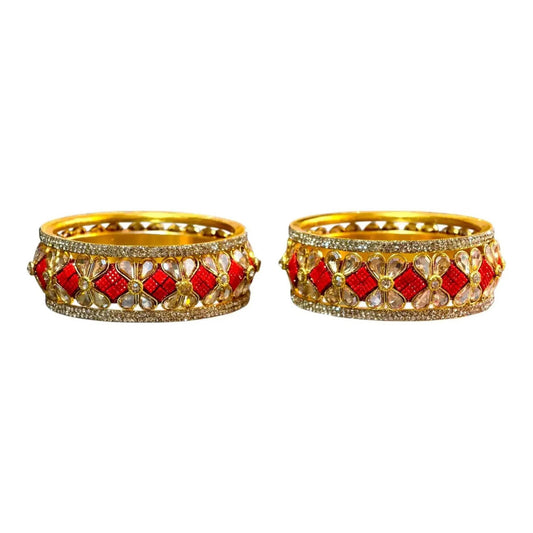 Exquisite Green Designer Bangles with Stonework – Elegant Floral Design for Special Occasions