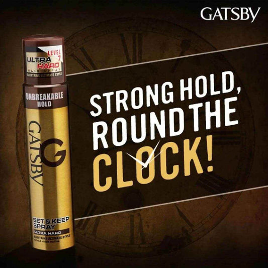 Gatsby Set & Keep Hair Spray - Extreme Hold | Long-Lasting Hair Locking Spray | 250ml