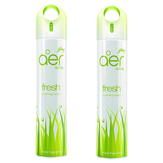 Godrej aer Home Air Freshener Spray - 220ml (Fresh Lush Green) | Room Freshener for Home & Office | Long-Lasting Freshness | Pack of 1