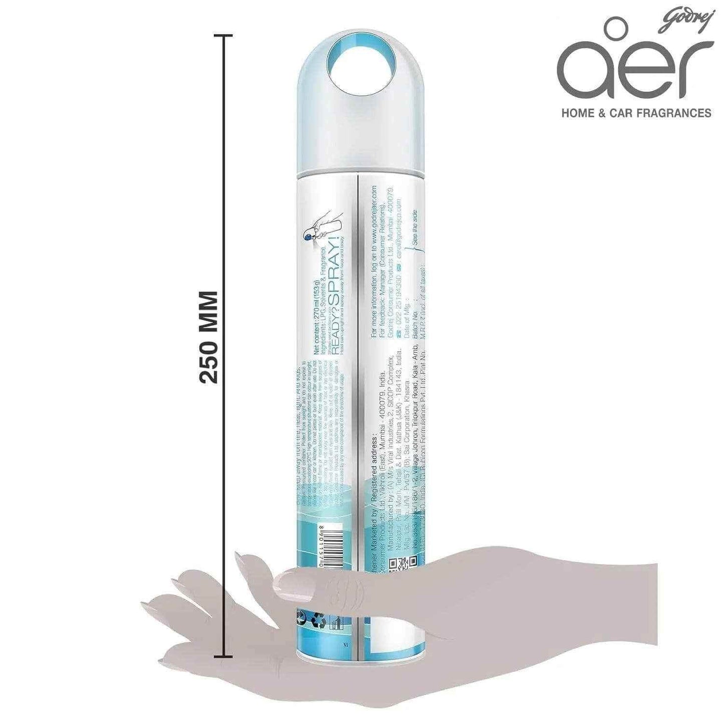 godrej aer spray | room freshener for home & office - cool surf blue