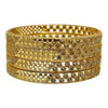 Gold-Plated White Stone Studded Bangles Set