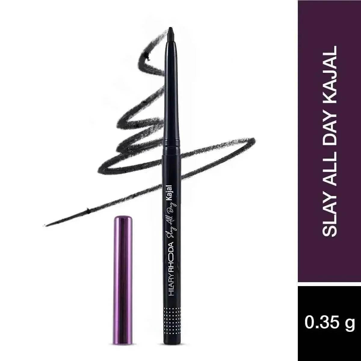 here’s a product title based on your description:  **hilary rhoda slay all day kajal – retractable, long-lasting, matte finish, highly pigmented, transfer-proof & smudge-proof kajal**