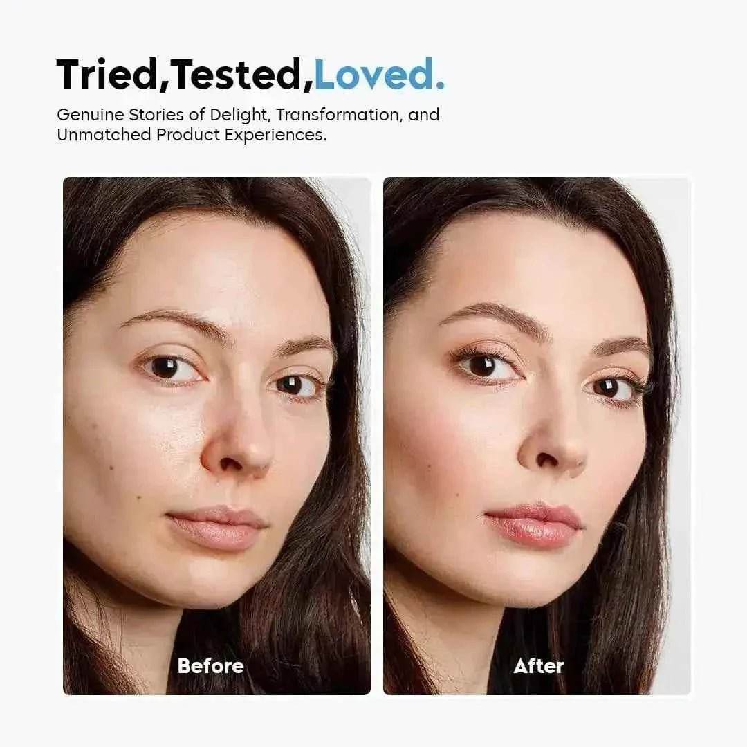 hilary rhoda 8-piece makeup brush set with pouch | premium synthetic kabuki, foundation, concealers, eyeshadows, blush, powder, highlighter, contour (pink)