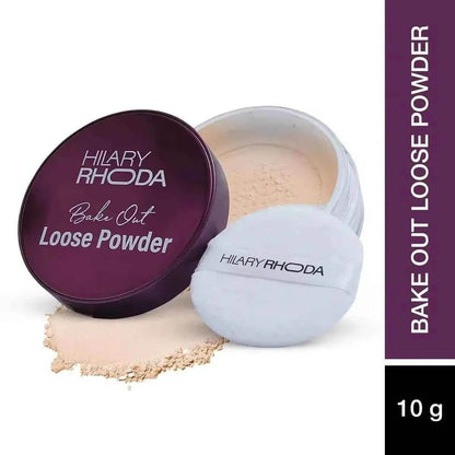 Hilary Rhoda Bake Out Loose Powder - Matte Finish & Lightweight, Oil Control, Hides Imperfections, 10g (Banana - Shade 02)