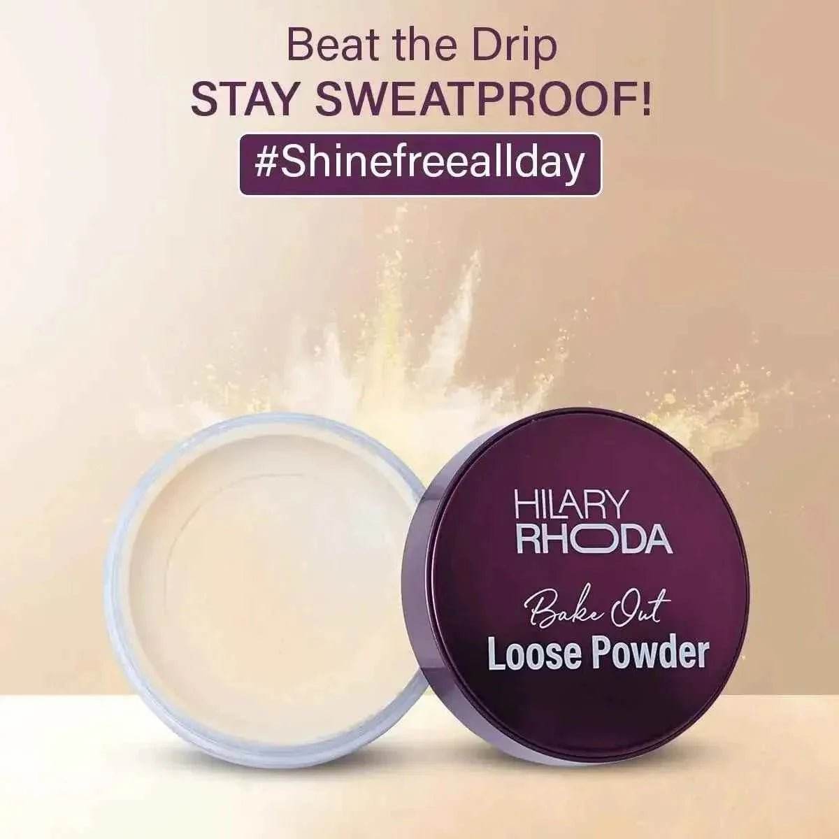 Hilary Rhoda Bake Out Loose Powder - Matte Finish & Lightweight, Oil Control, Hides Imperfections, 10g (Banana - Shade 02)