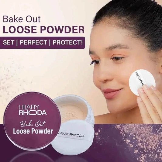 Hilary Rhoda Bake Out Loose Powder - Matte Finish & Lightweight, Oil Control, Hides Imperfections, 10g (Banana - Shade 02)