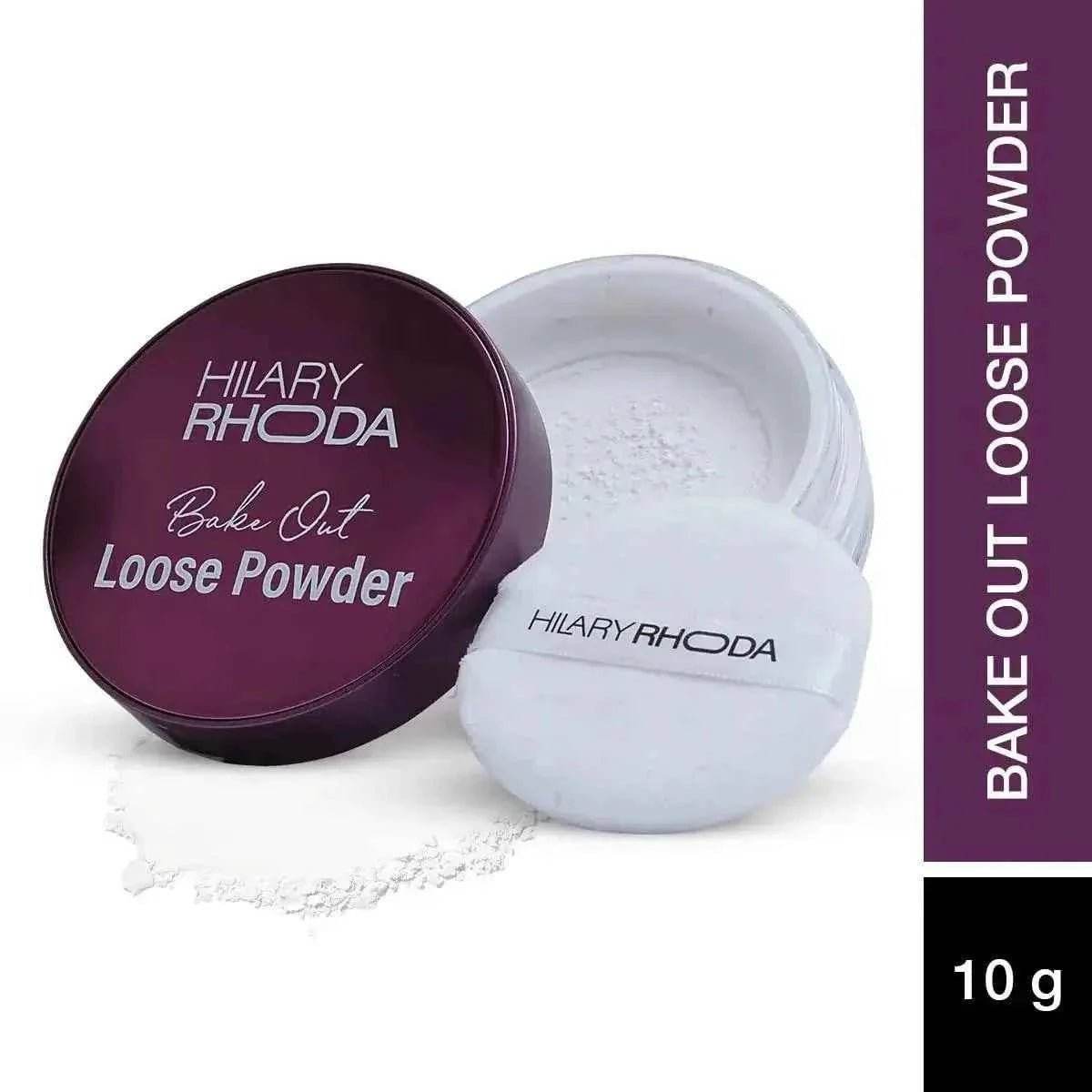 hilary rhoda bake out loose powder - matte finish & oil control, hides imperfections, 10g (translucent - shade 01)