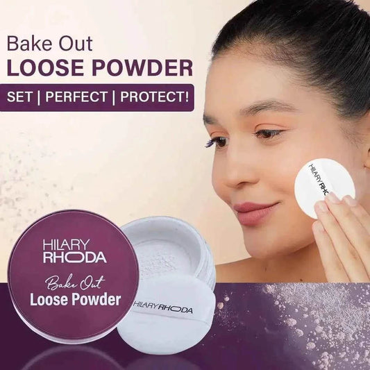 Hilary Rhoda Bake Out Loose Powder - Matte Finish & Oil Control, Hides Imperfections, 10g (Translucent - Shade 01)