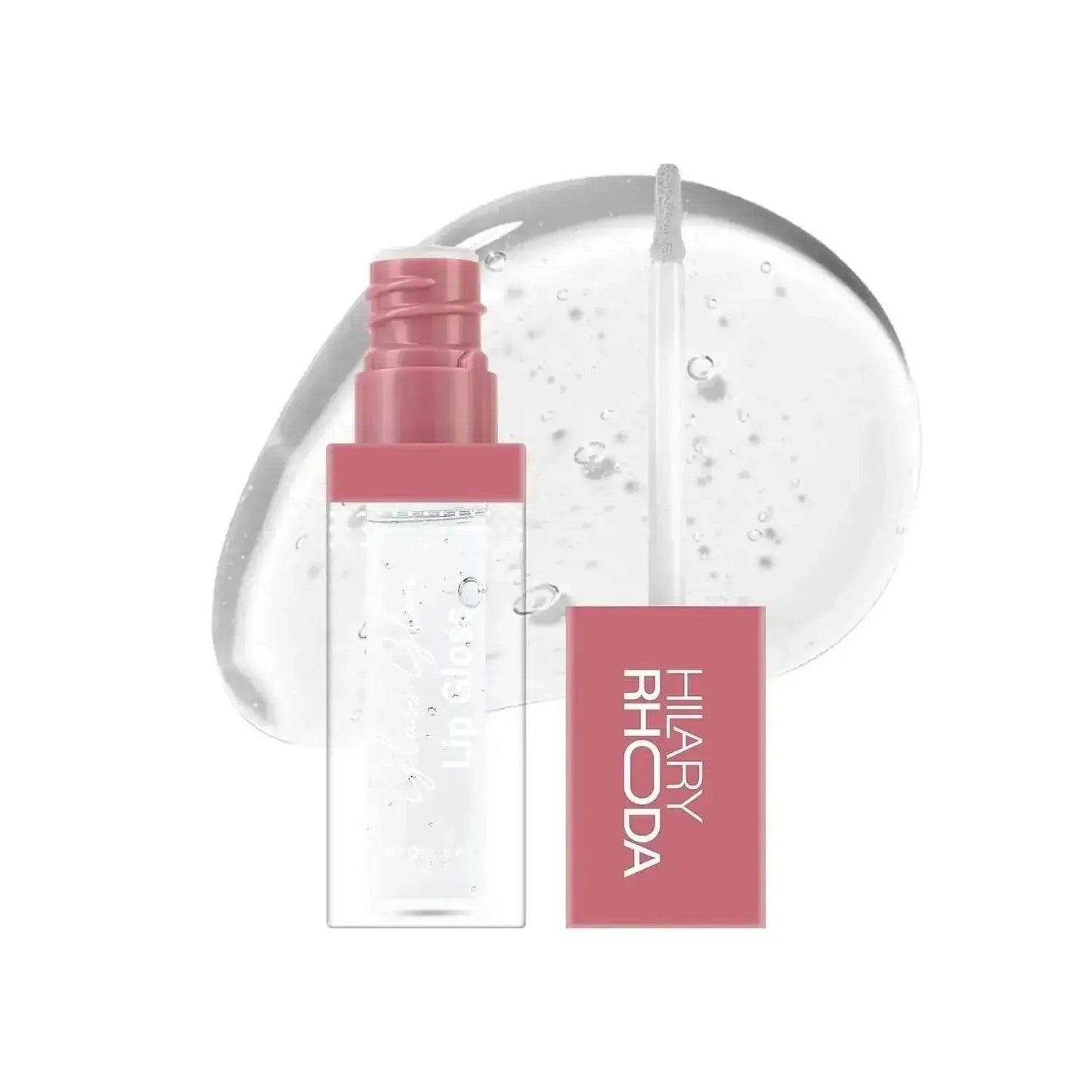 hilary rhoda glass glow lip gloss – nourishing, hydrating, high shine, juicy & plump lips, 5ml (clear shine)