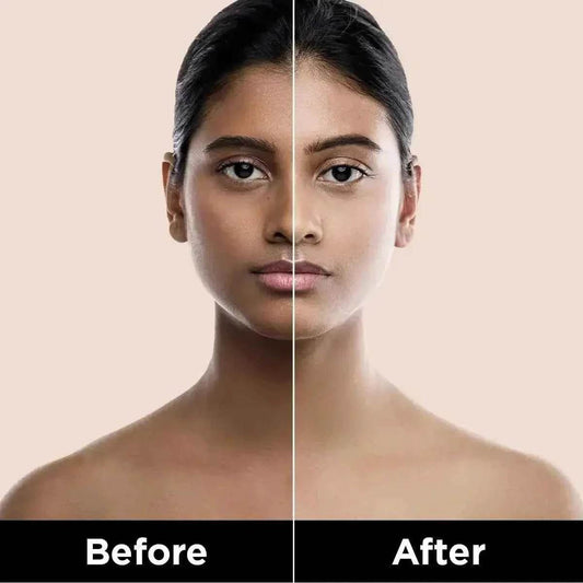 Hilary Rhoda HD High-Definition Pressed Powder - 2-in-1 Compact, Shimmery & Matte Finish, Oil Control, 18g (My Ivory - Shade 01)