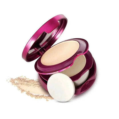 Hilary Rhoda HD High-Definition Pressed Powder - 2-in-1 Compact, Shimmery & Matte Finish, Oil Control, 18g (Sand - Shade 04)
