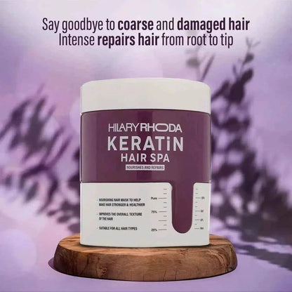 Hilary Rhoda Keratin Hair Spa - Deep Conditioning, Total Hair Repair, Strengthening & Smoothing, 1000ml (For All Hair Types)