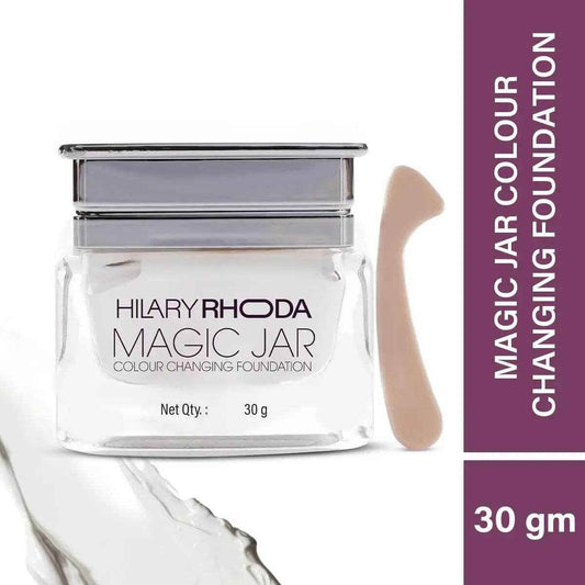 Hilary Rhoda Magic Jar Colour Changing Foundation - Buildable Coverage, Long-Lasting, Weightless, Cruelty-Free, Satin Finish, 30g