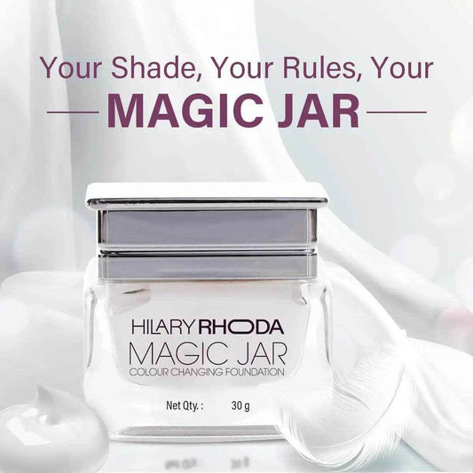 Hilary Rhoda Magic Jar Colour Changing Foundation - Buildable Coverage, Long-Lasting, Weightless, Cruelty-Free, Satin Finish, 30g