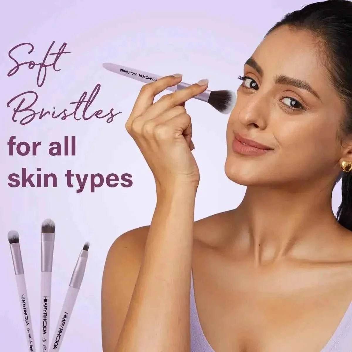 Hilary Rhoda Play n Blend Brush Set - Easy Blending for Cream, Liquid & Powder, Soft Bristles, 2 Eyeshadow Brushes, Blush & Lip Brush