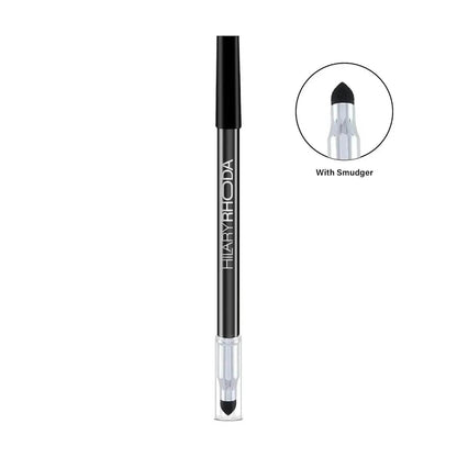 Hilary Rhoda Play n Blend Gel Eyeliner | One Stroke Application | Highly Pigmented, Matte & Shimmer Finish | 2-in-1 Smudger + Eyeliner (Black, Shade 03) 1.5g
