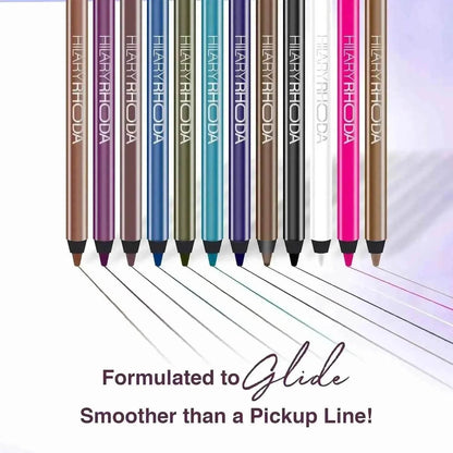 Hilary Rhoda Play n Blend Gel Eyeliner | One Stroke Application | Highly Pigmented, Matte & Shimmer Finish | 2-in-1 Smudger + Eyeliner (Deep Green, Shade 06) 1.5g