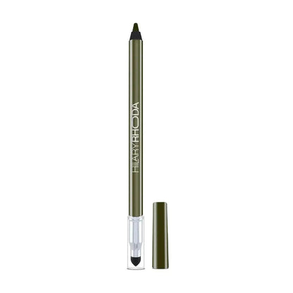 Hilary Rhoda Play n Blend Gel Eyeliner | One Stroke Application | Highly Pigmented, Matte & Shimmer Finish | 2-in-1 Smudger + Eyeliner (Olive Shimmer, Shade 02) 1.5g