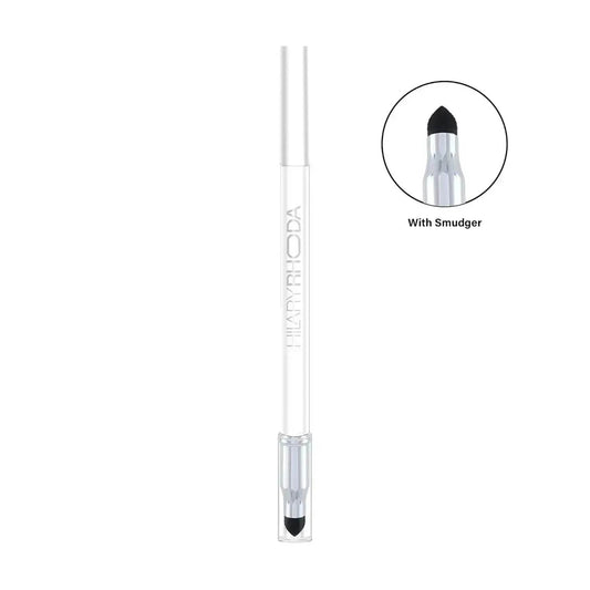 Hilary Rhoda Play n Blend Gel Eyeliner | One Stroke Application | Highly Pigmented, Matte & Shimmer Finish | 2-in-1 Smudger + Eyeliner (Pure White, Shade 08) 1.5g