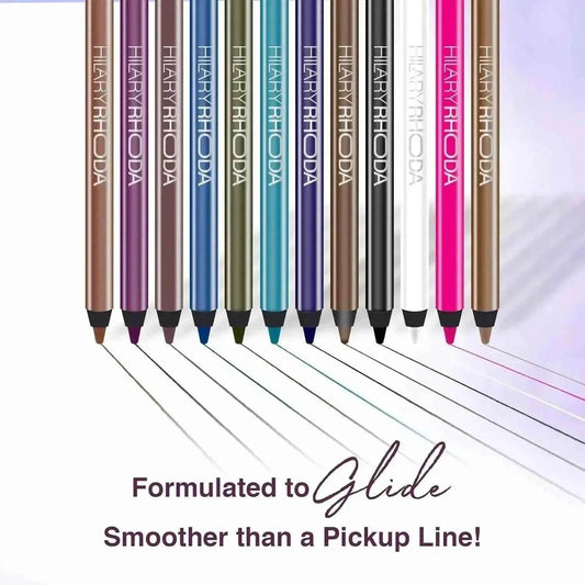 Hilary Rhoda Play n Blend Gel Eyeliner | One Stroke Application | Highly Pigmented, Matte & Shimmer Finish | 2-in-1 Smudger + Eyeliner (Purple Drama, Shade 12) 1.5g