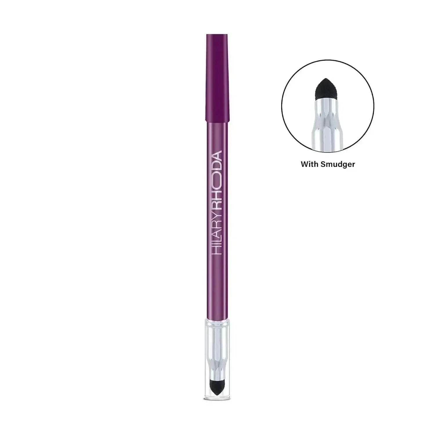 Hilary Rhoda Play n Blend Gel Eyeliner | One Stroke Application | Highly Pigmented, Matte & Shimmer Finish | 2-in-1 Smudger + Eyeliner (Purple Drama, Shade 12) 1.5g