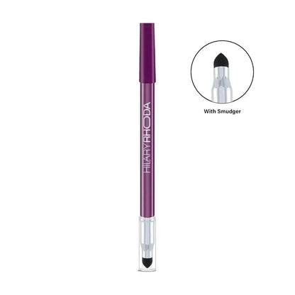 Hilary Rhoda Play n Blend Gel Eyeliner | One Stroke Application | Highly Pigmented, Matte & Shimmer Finish | 2-in-1 Smudger + Eyeliner (Purple Drama, Shade 12) 1.5g