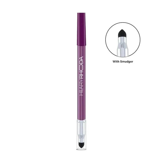 Hilary Rhoda Play n Blend Gel Eyeliner | One Stroke Application | Highly Pigmented, Matte & Shimmer Finish | 2-in-1 Smudger + Eyeliner (Purple Drama, Shade 12) 1.5g